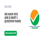 JEE Main 2023 April 15 Shift 1 Mathematics Question Paper with Answer Key PDF ZPYP